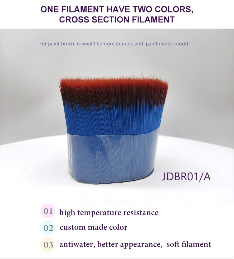 good elasticity and soft bristles,ONE FILAMENT HAVE TWO COLORS,Cross section filament good elasticity and soft bristles,ONE FILAMENT HAVE TWO COLORS,Cross section filament
