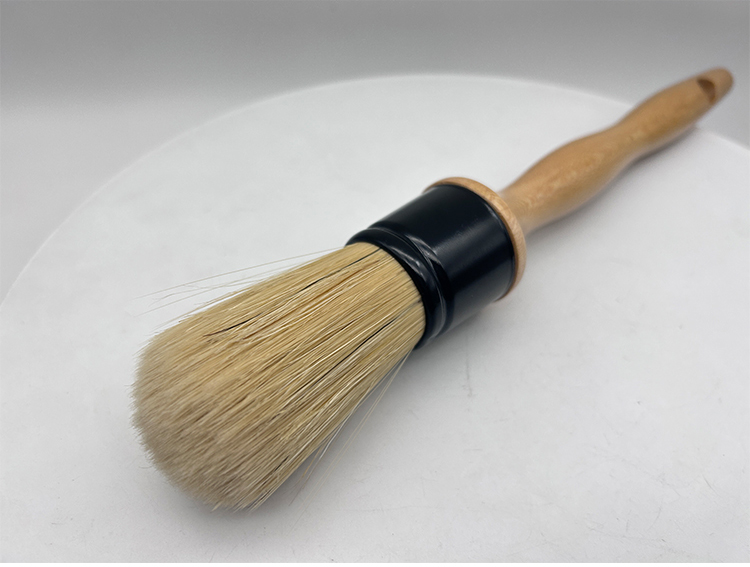 natural white bristle wooden round brush natural white bristle wooden round brush